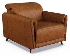 Nellie Leather Fixed Armchair In Tan