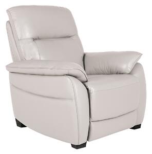 Neci Leather Fixed Armchair In Cashmere