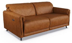 Nellie Leather Electric Recliner 3 Seater Sofa In Tan