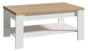 Belgin Wooden Coffee Table In Riviera Oak And White