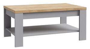 Belgin Wooden Coffee Table In Riviera Oak And Grey Oak