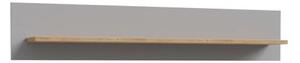 Belgin Wooden Wall Shelf In Riviera Oak And Grey Oak