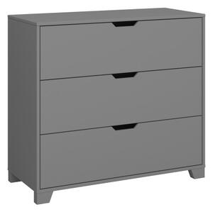 Luna Wooden Chest Of 3 Drawers In Folkestone Grey