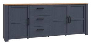 Belgin Sideboard Large 3 Doors 3 Drawers In Riviera Oak Navy