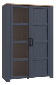 Belgin Display Cabinet 2 Doors In Riviera Oak And Navy