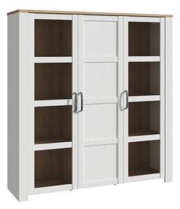 Belgin Display Cabinet 3 Doors In Riviera Oak And White