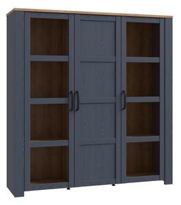 Belgin Display Cabinet 3 Doors In Riviera Oak And Navy