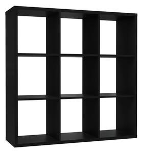 Mabon Wooden Bookcase With 9 Open Cubes In Matt Black