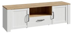 Belgin TV Stand 2 Door 1 Drawer In Riviera Oak And White