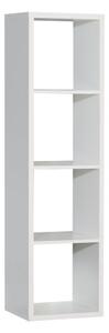 Mabon Wooden Bookcase With 3 Shelves In Matt White