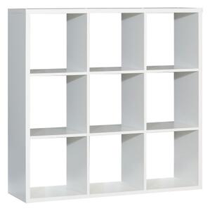 Mabon Wooden Bookcase With 9 Open Cubes In Matt White