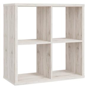 Mabon Wooden Bookcase With 4 Open Cubes In Sand Oak