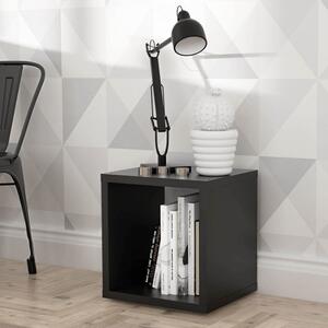 Mabon Wooden Bookshelf In Matt Black