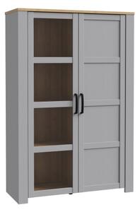 Belgin Display Cabinet 2 Doors In Riviera Oak And Grey Oak