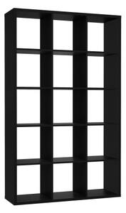 Mabon Wooden Bookcase With 15 Open Cubes In Matt Black