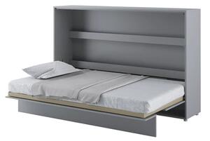 Cortez Small Double Bed Wall Horizontal In Matt Grey With LED