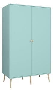 Giza Wooden Wardrobe With 2 Doors In Cool Mint