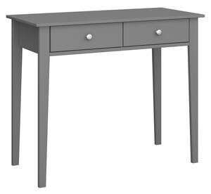 Trams Wooden Laptop Desk With 2 Drawers In Grey