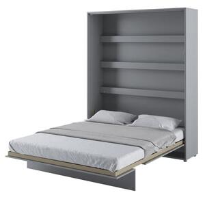 Cortez Super King Size Bed Wall Vertical In Matt Grey With LED