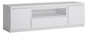 Felton Wooden TV Stand Wide With 2 Doors 1 Drawer In White