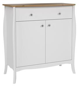 Braque Wooden Sideboard 2 Doors 1 Drawer In Pure White