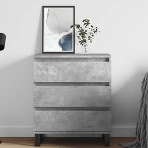 Kacia Wooden Chest Of 3 Drawers In Concrete Effect