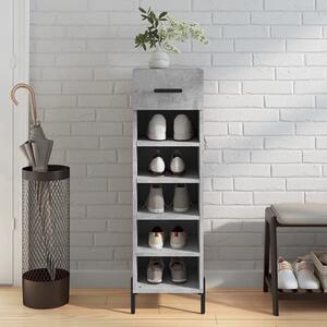 Iris Wooden Shoe Storage Cabinet 1 Drawer In Concrete Effect