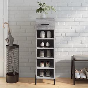 Iris Wooden Shoe Storage Cabinet 1 Drawer In Grey Sonoma Oak