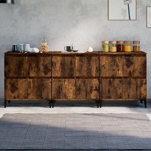 Peyton Wooden Sideboard With 12 Doors In Smoked Oak