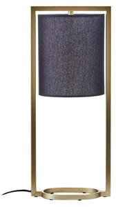 Lena Black Fabric Shade Table Lamp With Gold Metal Frame