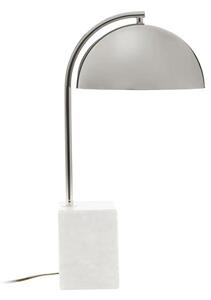 Moroni Chrome Shade Table Lamp With White Marble Base