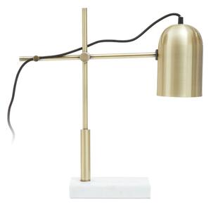 Essen Gold Shade Table Lamp With And White Marble Base