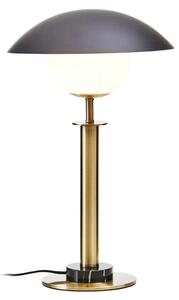 Ocho Black Table Lamp With Gold Body And Black Marble Base