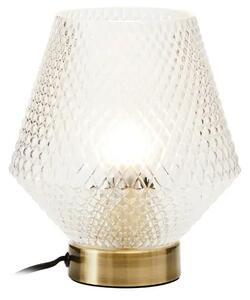 Nelson Clear Glass Shade Table Lamp With Gold Metal Base