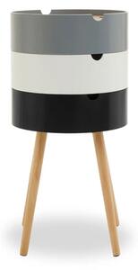 Varna Wooden Three Tier Side Table Storage In Multi-Colour