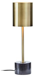 Palma Gold Metal Table Lamp With Black Marble Base