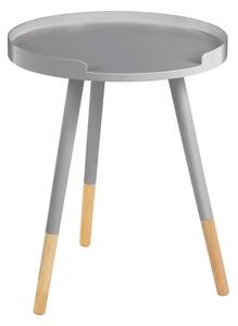 Varna Wooden Side Table Round In Grey