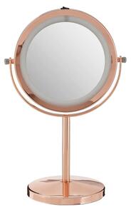 Cardiff Dressing Mirror In Rose Gold Plated Frame With LED