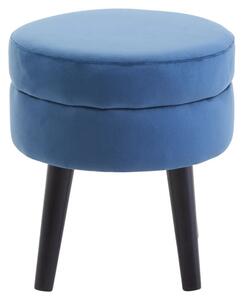 Lagos Velvet Seating Stool In Midnight Blue