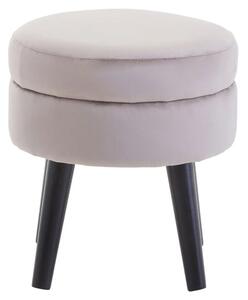 Lagos Velvet Seating Stool In Mink