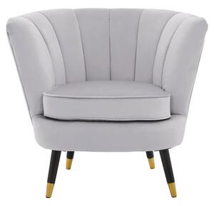 Lagos Velvet Accent Chair In Grey