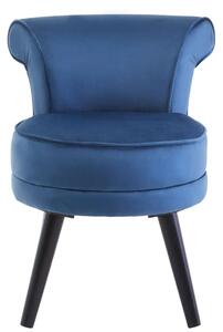 Lagos Velvet Kids Seating Chair In Midnight Blue