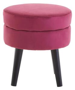 Lagos Velvet Seating Stool In Wine