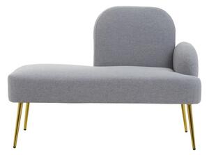 Havana Fabric Lounge Chaise Chair In Grey