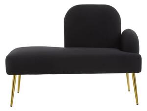 Havana Fabric Lounge Chaise Chair In Black