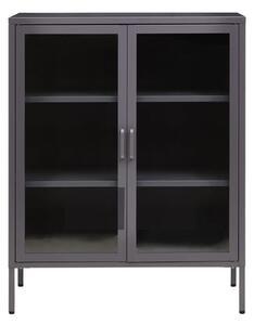 Accra Steel Display Cabinet With 2 Doors In Grey