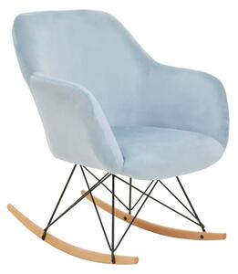 Salvo Velvet Rocking Chair Small In Blue