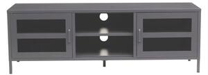 Accra Steel TV Stand With 2 Doors 1 Shelf In Grey