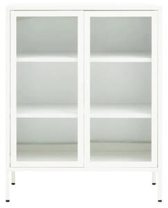 Accra Steel Display Cabinet With 2 Doors In White