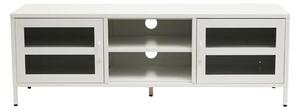 Accra Steel TV Stand With 2 Doors 1 Shelf In White